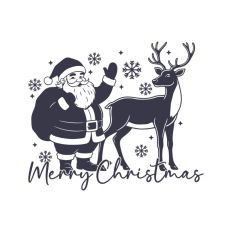 Reindeer Christmas Sleigh Santa Festive