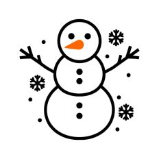 Happy Snowman Christmas Winter Snow