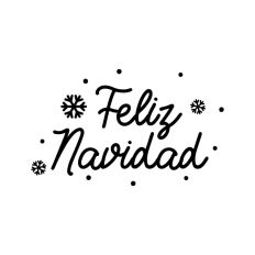 Feliz Navidad Snowflake Holidays Quote Text