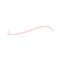 Curved Underline Swirl Mark Line Doodle Hand Drawn
