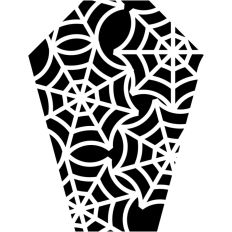 Spider Web Halloween Coffin 