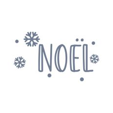 Noel Christmas Holidays Text Snowflakes Words