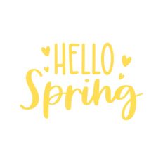 Hello Spring Sun Seasons Word Text Script