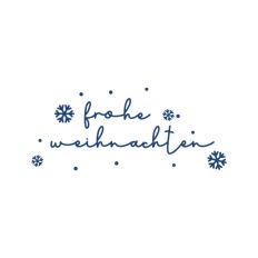Frohe Weihnachten Christmas Script Snowflakes