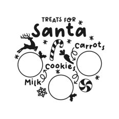 Plate For Santa Reindeers Christmas Eve Milk Cookies