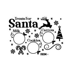 Plate For Santa Reindeers Christmas Eve Milk Cookies