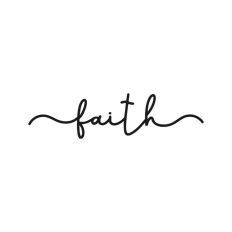 Faith Script Fancy Text Word