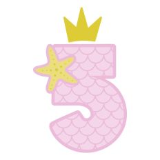 Mermaid Starfish Number 5 Five