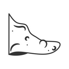 Witch Nose Warts Halloween Line Drawing