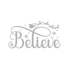 Believe Santa Christmas Winter Quote Text Script