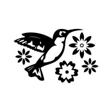 Hummingbird and Flowers