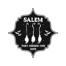 Salem They Missed One Witch Halloween Hat Broom Quote