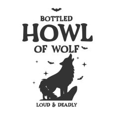 Bottled Howl of Wolf Potion Bottle Label Halloween Witch 