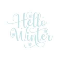 Hello Winter Christmas Quote Reindeer Snow Santa Festive