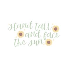Stand Tall and Face The Sun