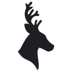 Stag Deer Reindeer Head Shape Silhouette Christmas