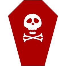 Skull And Cross Bones Coffin Halloween