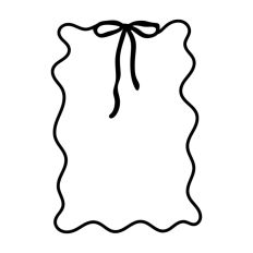 Frilly Ribbon Bow Border Wavy