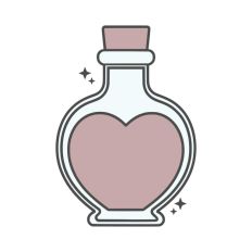 Love Potion Heart Shaped Bottle Valentine's Day