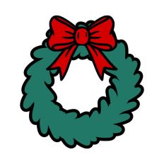 Festive Christmas Wreath Bow Bells Winter