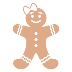 Gingerbread Christmas Man Woman Cookie 