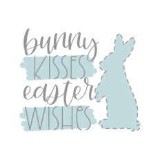 Bunny Kisses Easter Wishes Quote Spring