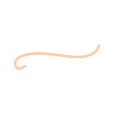 Curved Underline Swirl Mark Line Doodle Hand Drawn
