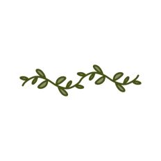 Botanical Vine Leaf Branch Tree Stem Floral Pattern Border Line