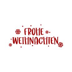 Frohe Weihnachten Christmas Script Snowflakes