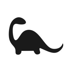 Long Neck Dinosaur Silhouette