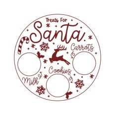 Plate For Santa Reindeers Christmas Eve Milk Cookies