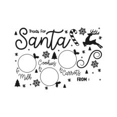 Plate For Santa Reindeers Christmas Eve Milk Cookies