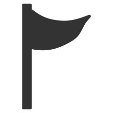 Triangular Flag on Pole