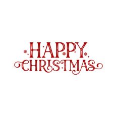 Happy Christmas Script Text Snowflakes
