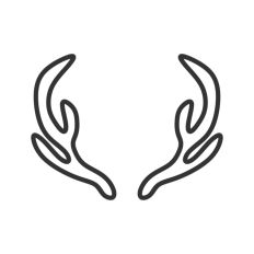 Deer Antlers Outline