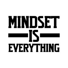 Mindset is Everything Quote Weights Gym Dumbbell Fitness