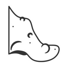 Witch Nose Warts Halloween Line Drawing