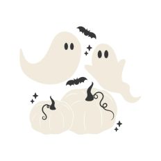 Halloween Pumpkin Ghosts Cute Spooky