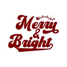 Merry And Bright Christmas Santa Quote Text Script