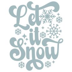 Let It Snow Christmas Winter Quote Text Script