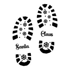 Santa Boot Print Christmas 