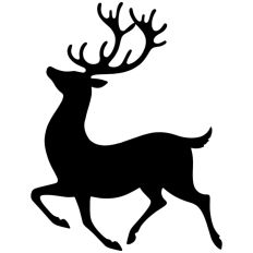 Stag Deer Reindeer Shape Silhouette Christmas Animal