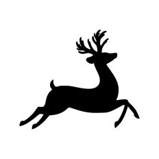Deer Buck Stag Antlers Christmas Reindeer Winter Sleigh