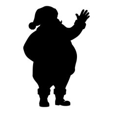 Santa Father Christmas Shape Silhouette