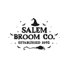 Salem Broom Co. Witch Halloween Hat Broom 