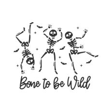 Bone To Be Wild Quote Cute Dancing Skeleton Sketch Drawing