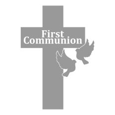 First Communion Cross with Doves