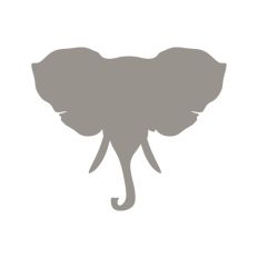 Elephant Face Silhouette