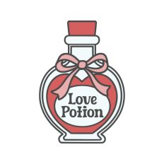 Love Potion Heart Shaped Bottle Valentine's Day