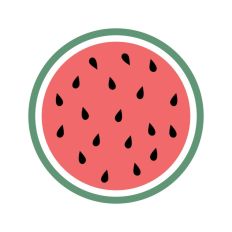 Circular Watermelon Slice